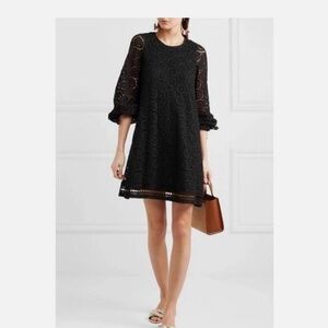 See By Chloe Black Lace Midi Dress 10